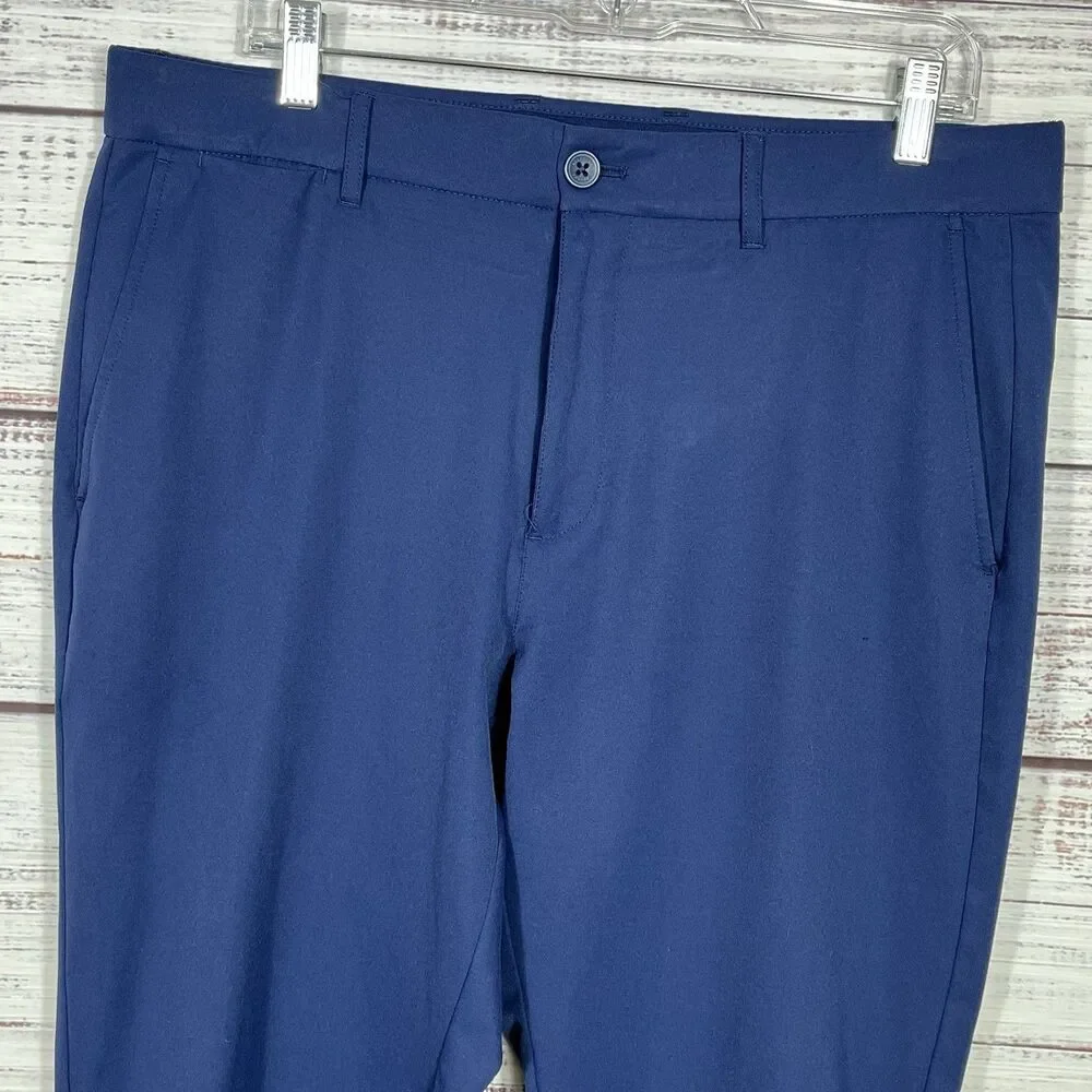 Holderness Bourne Pants Men 35x34 Navy Blue The Garvey Performance Golf Preppy